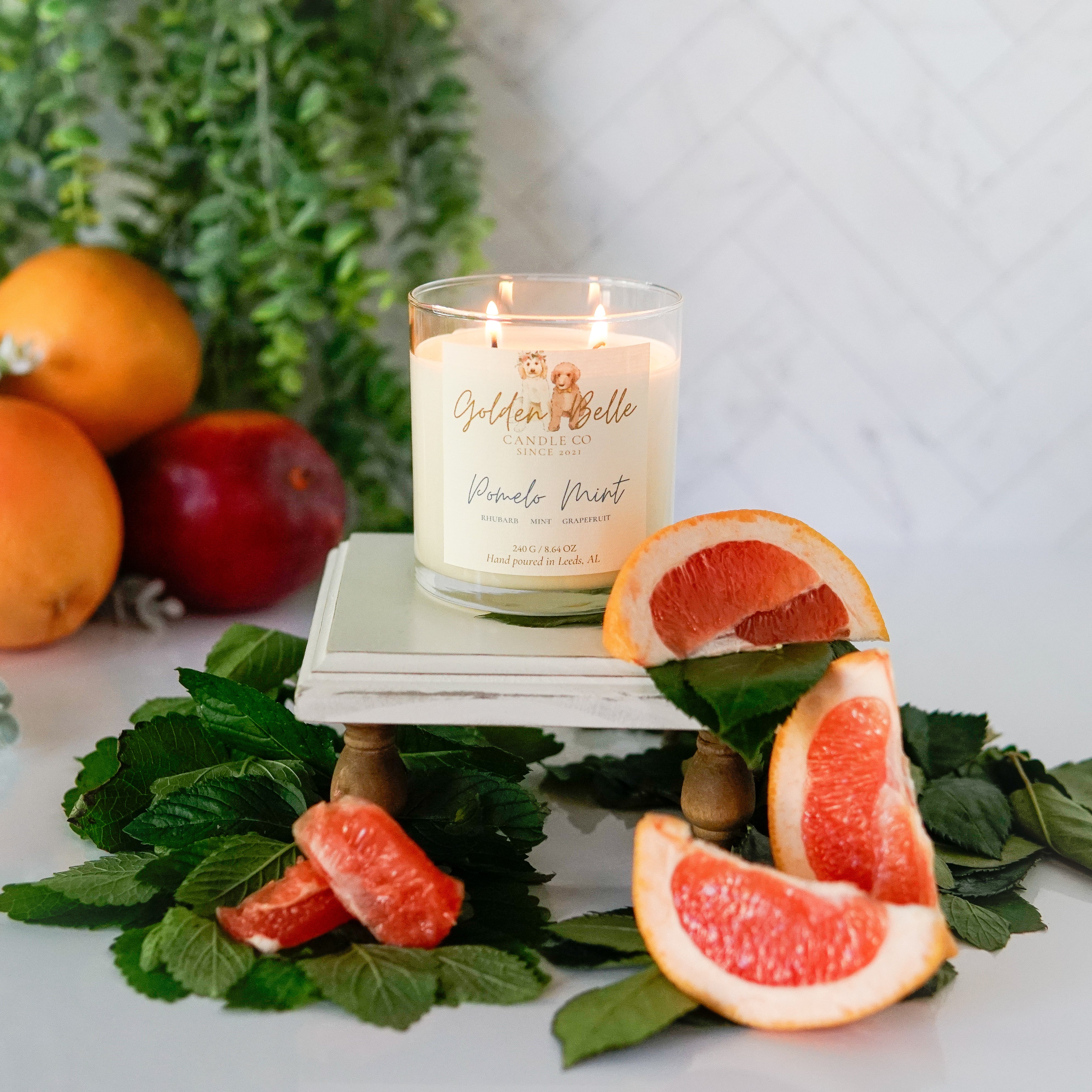 Pomelo Mint  Golden Belle Candle Co