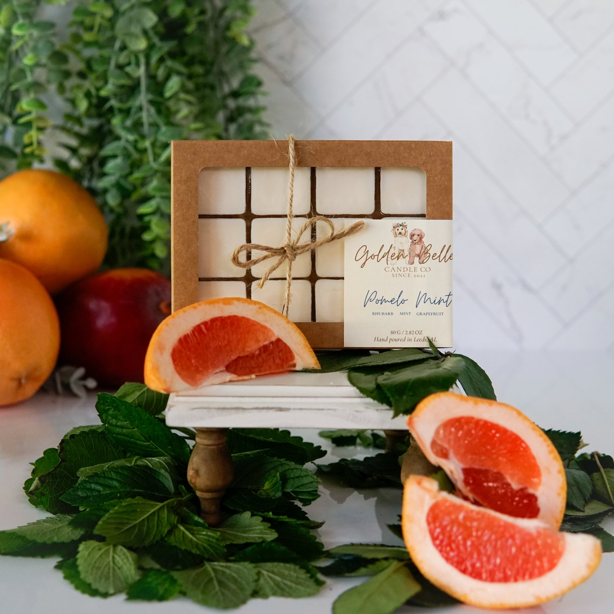 Pomelo Mint  Golden Belle Candle Co